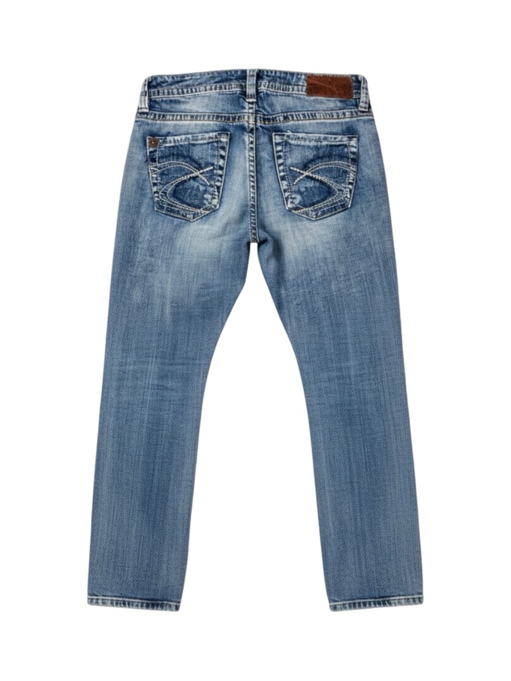 Silver Jeans Lola 17 Y2K Low Rise Bootcut Distressed Denim 25/33